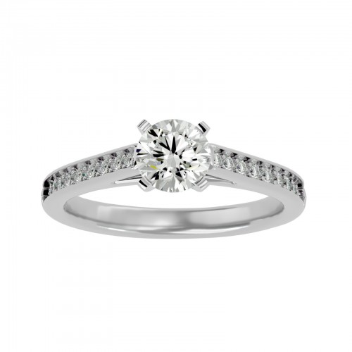 Glacier Round Solitaire Diamond Ring For Women