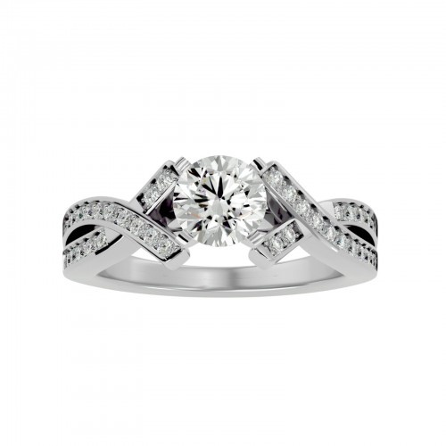 Conscious Round Cut Diamonds Women's Ring For Engagement