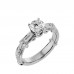 Krishna Round & Baguette Shaped Diamonds Engagement Ring