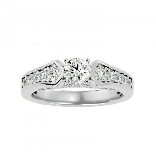 Liam Round Shaped Diamonds Engagement Ring