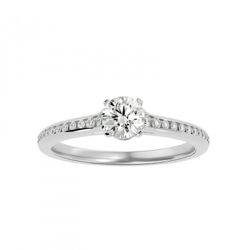 Elisha Round Solitaire Engagement Ring for Women