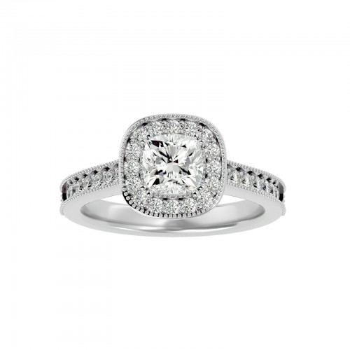 Hunter Cushion Solitaire Engagement Ring