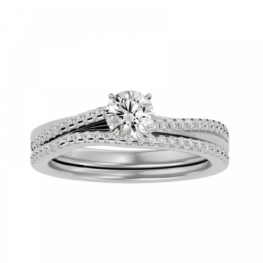Ruth Solitaire Diamond Dual Ring
