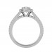Tristan Dual Line Diamond Halo Ring