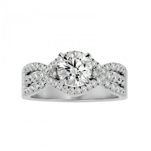 Anika 3 Line Diamond Engagement Ring