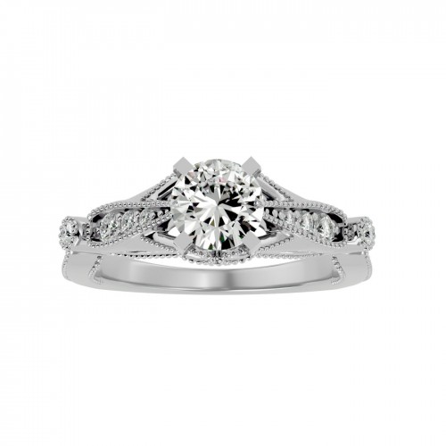 Diana Moissanite Solitaire Diamond Ring