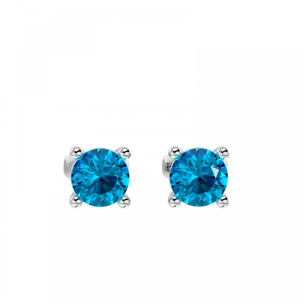 The Blue Topaz November Birthstone Stud Earrings 