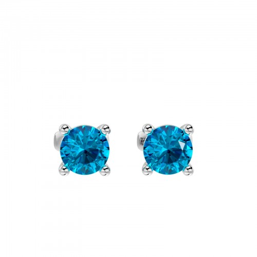 The Blue Topaz November Birthstone Stud Earrings 