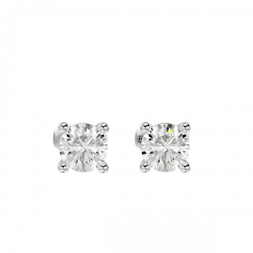 The Cubic Zirconia Diamond April Birthstone Stud Earrings 