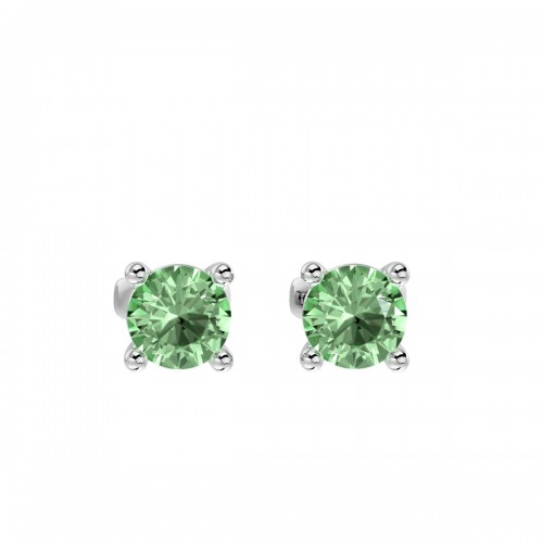 The Green Amethyst February Birthstone Stud Earrings 
