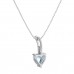 The Aqua March Birthstone Heart Necklace