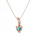 The Blue Topaz November Birthstone Heart Necklace