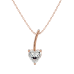 The Cubic Zirconia Diamond April Birthstone Heart Necklace
