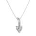 The Cubic Zirconia Diamond April Birthstone Heart Necklace