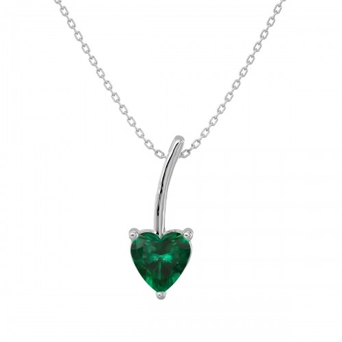 The Emerald May Birthstone Heart Necklace