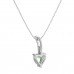 The Green Amethyst February Birthstone Heart Necklace