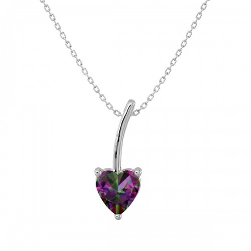 The Mystique Topaz November Birthstone Heart Necklace