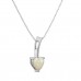 The Opal Octomber Birthstone Heart Necklace