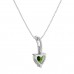 The Peridot August Birthstone Heart Necklace