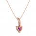 The Pink Topaz November Birthstone Heart Necklace