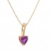 The Pink Topaz November Birthstone Heart Necklace