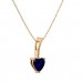 The Sapphire September Birthstone Heart Necklace