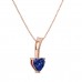 The Tanzanite December Birthstone Heart Necklace