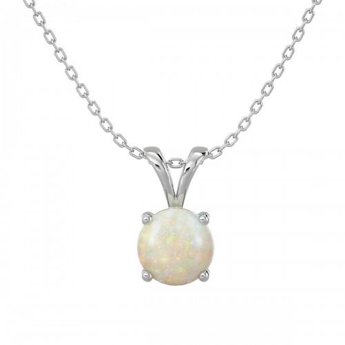 VVS Opal Octomber Birthstone Necklace