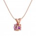 VVS Pink Topaz November Birthstone Necklace