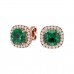 VVS Elegant Emerald May Birthstone Stud Earrings 
