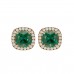 VVS Elegant Emerald May Birthstone Stud Earrings 