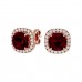VVS Elegant Ruby July Birthstone Stud Earrings 