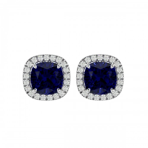 VVS Elegant Sapphire September Birthstone Stud Earrings 