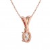 VVS Oval Shape Cubic Zirconia Diamond April Birthstone Necklace