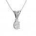 VVS Oval Shape Cubic Zirconia Diamond April Birthstone Necklace