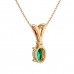 VVS Oval Shape Emerald May Birthstone Necklace