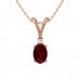 VVS Oval Shape Garnet January Birthstone Necklace