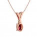 VVS Oval Shape Garnet January Birthstone Necklace