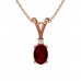 VVS Oval Shape Ruby July Birthstone Necklace