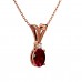 VVS Oval Shape Ruby July Birthstone Necklace