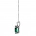 The Cushion Shape Emerald May Birthstone Necklace