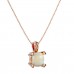 The Cushion Shape Opal Octomber Birthstone Necklace