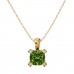 The Cushion Shape Peridot August Birthstone Necklace