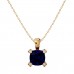 The Cushion Shape Sapphire September Birthstone Necklace