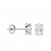 VVS Cubic Zirconia Diamond April Birthstone Stud Earrings 