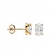 VVS Cubic Zirconia Diamond April Birthstone Stud Earrings 