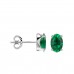 VVS Emerald May Birthstone Stud Earrings 