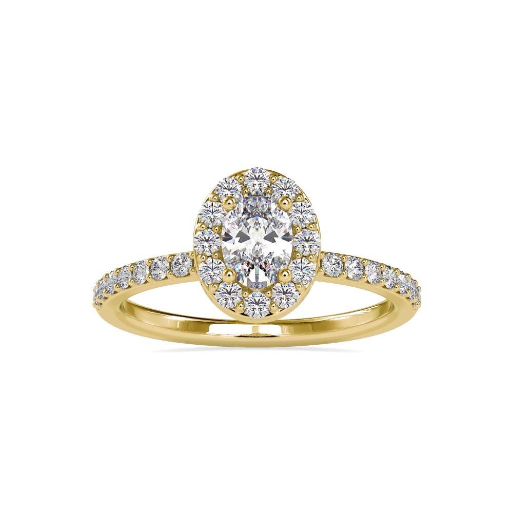 Buy Oval Diamond Halo Engagement Ring | www.vvsjewelrystore.com