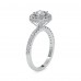 Halo Cushion Diamond Wedding Ring