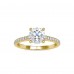 VVS Certified 1.00 Ct Round Cut Moissanite Diamond Solitaire Ring
